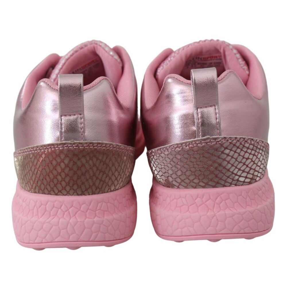 Plein Sport Pink Blush Polyester Runner Gisella Sneakers Women's Shoes - Picture 5 of 6